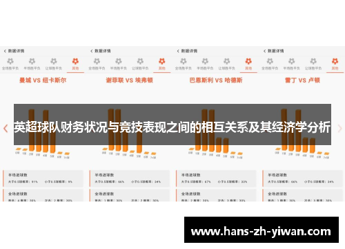 英超球队财务状况与竞技表现之间的相互关系及其经济学分析
